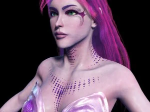 the mermaid maya 3D Model