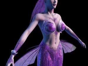 the mermaid maya 3D Model