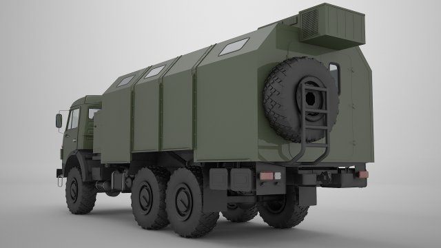 Kamaz 5350 3D Modell .c4d .max .obj .3ds .fbx .stl .blend 