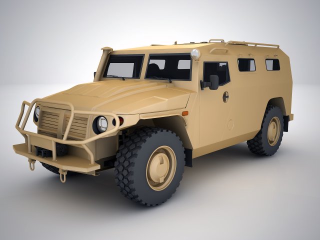 gaz 2330 tiger 3D Model .c4d .max .obj .3ds .fbx .stl .blend 