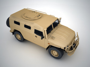 gaz 2330 tiger 3D Model