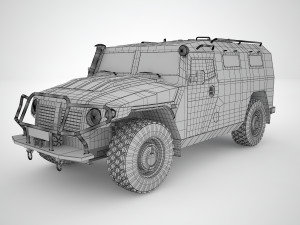 gaz 2330 tiger 3D Model