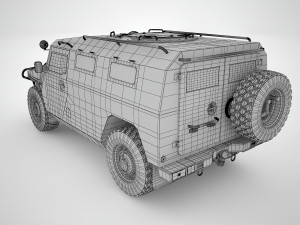 gaz 2330 tiger 3D Model