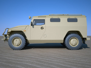 gaz 2330 tiger 3D Model