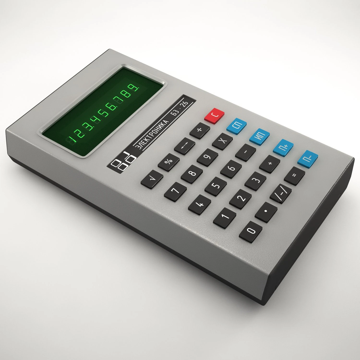 calculator electronica b3-26 3D Model .c4d .max .obj .3ds .fbx .stl .blend 