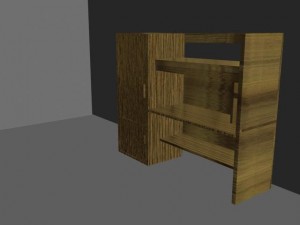 meja belajar Model 3D