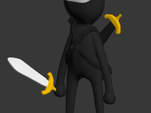 dessin anim&eacute; sensei ninja Modèle 3D