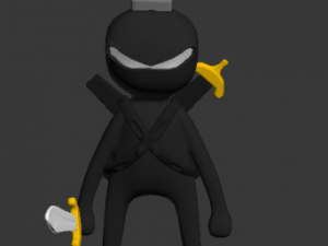 cartoon sensei ninja 3D Модель