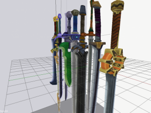 10 fantastic swords 3D Модель