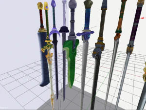 10 fantastic swords 3D Model