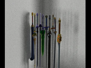10 fantastic swords 3D Model