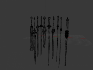 10 fantastic swords Model 3D
