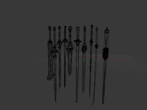 10 fantastic swords 3D Model