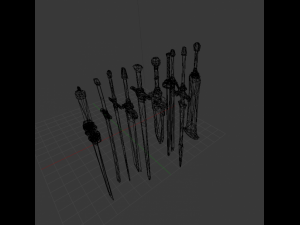 10 fantastic swords Model 3D