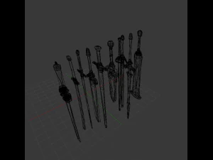 10 fantastic swords 3D Model