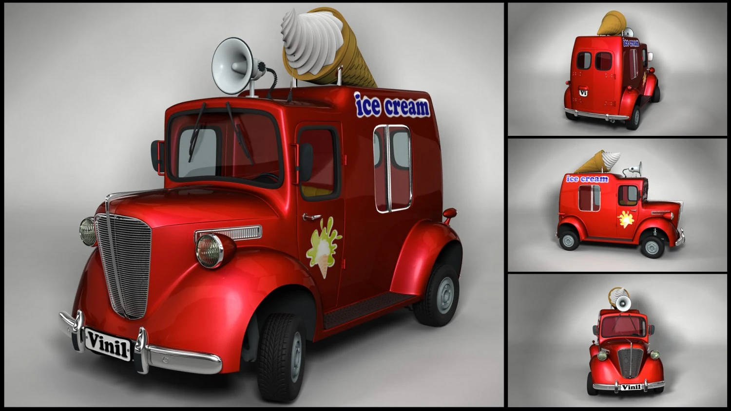 van 3D Model .c4d .max .obj .3ds .fbx .stl .blend 