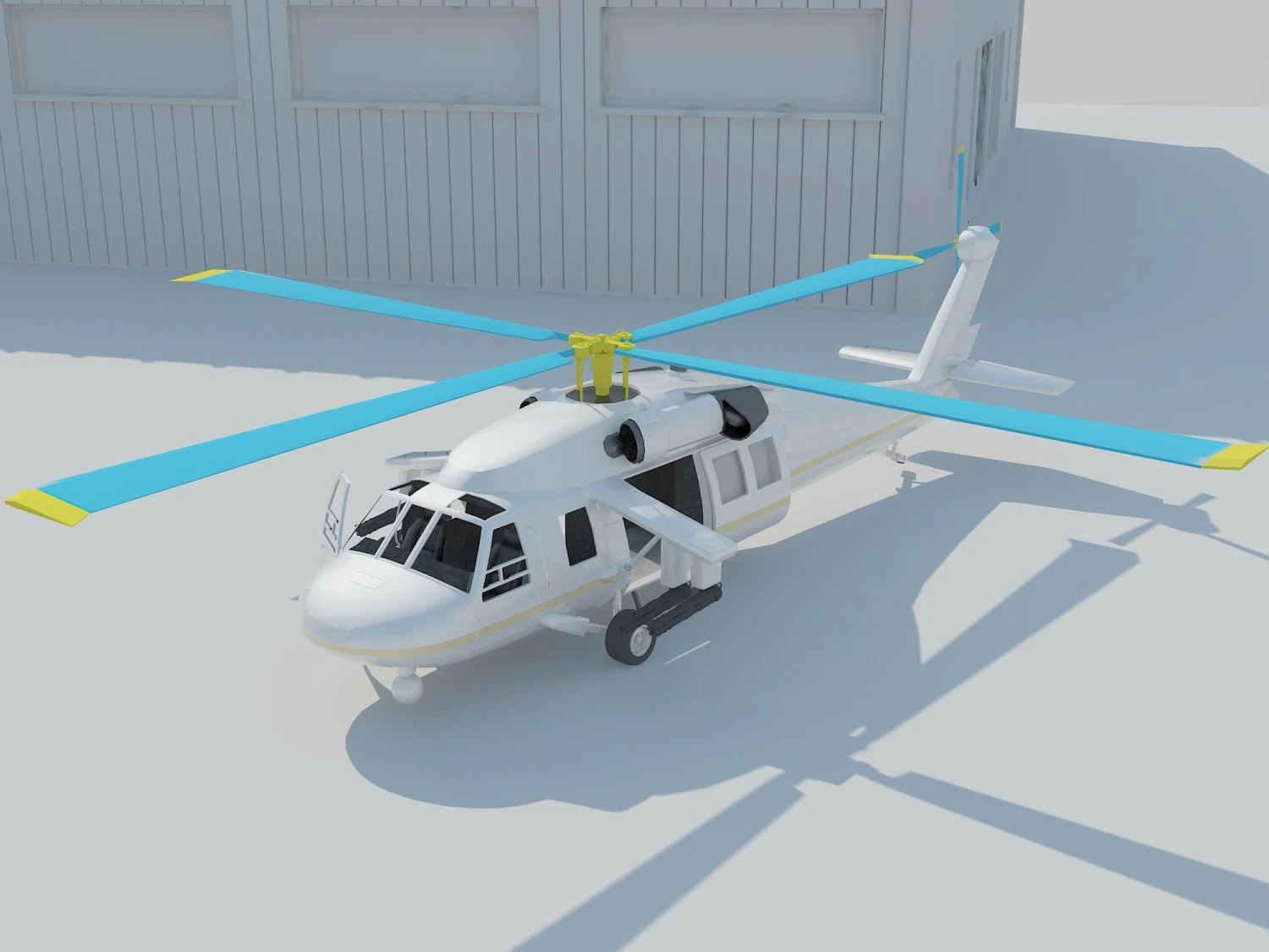 military helicopter 3D Model .c4d .max .obj .3ds .fbx .stl .blend 