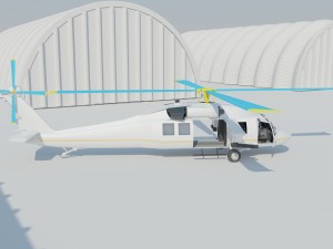 military helicopter 3D Model