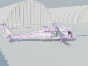 military helicopter 3D Model