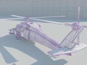 military helicopter 3D Model