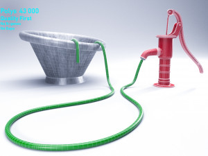 hand water pump 3D मॉडल