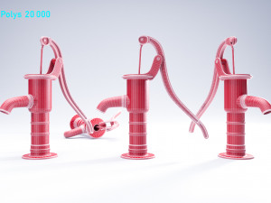 hand water pump 3D मॉडल