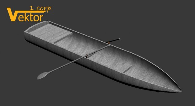 човен 3D Модель .c4d .max .obj .3ds .fbx .stl .blend 