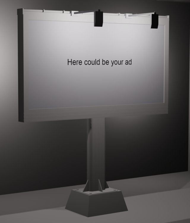 billboard 3D 模型 .c4d .max .obj .3ds .fbx .stl .blend 