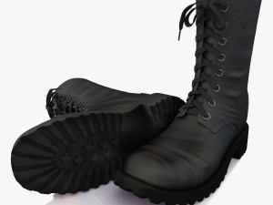 military boots Modèle 3D