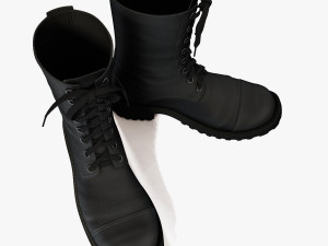 military boots Modèle 3D
