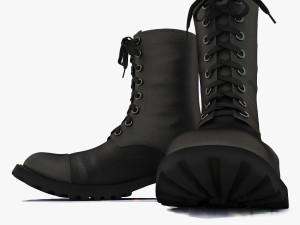 military boots Modèle 3D
