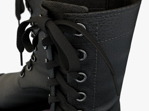 military boots Modèle 3D