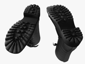 military boots Modèle 3D