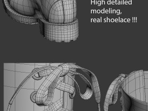 military boots Modèle 3D