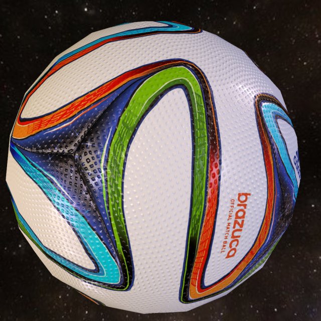 football ball brazuca Modelo 3D in Equipación Deportiva 3DExport