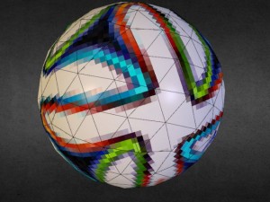 football ball brazuca Modèle 3D
