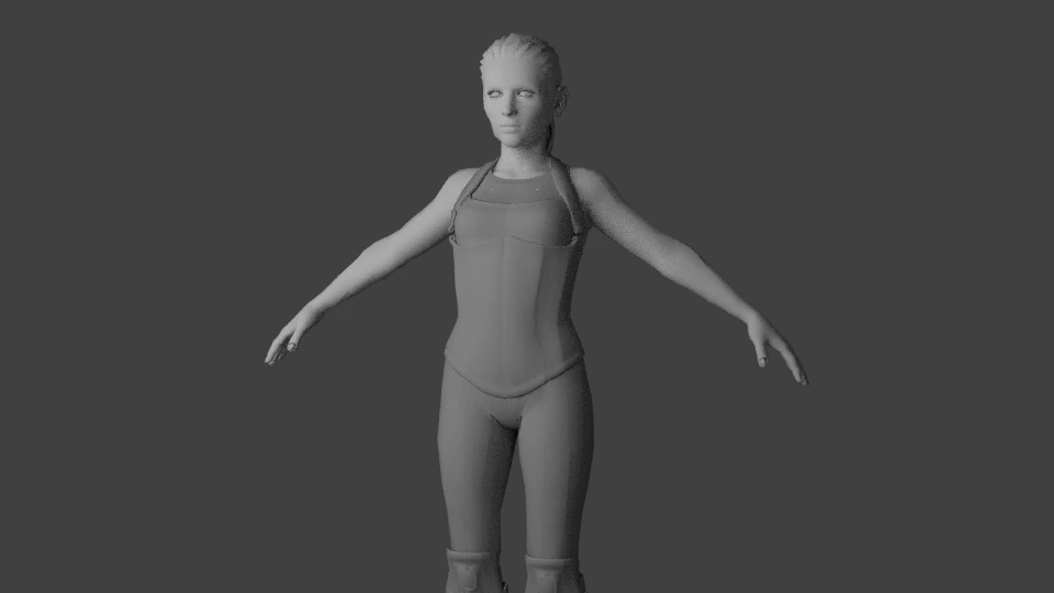 female without texture maps 3D Model .c4d .max .obj .3ds .fbx .stl .blend