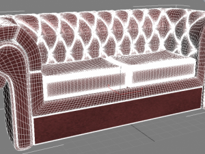 sofa chester 2seats 3Dモデル