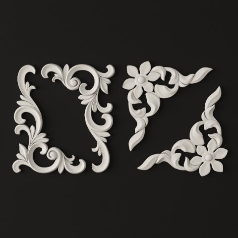 corner element 3Dモデル .c4d .max .obj .3ds .fbx .stl .blend