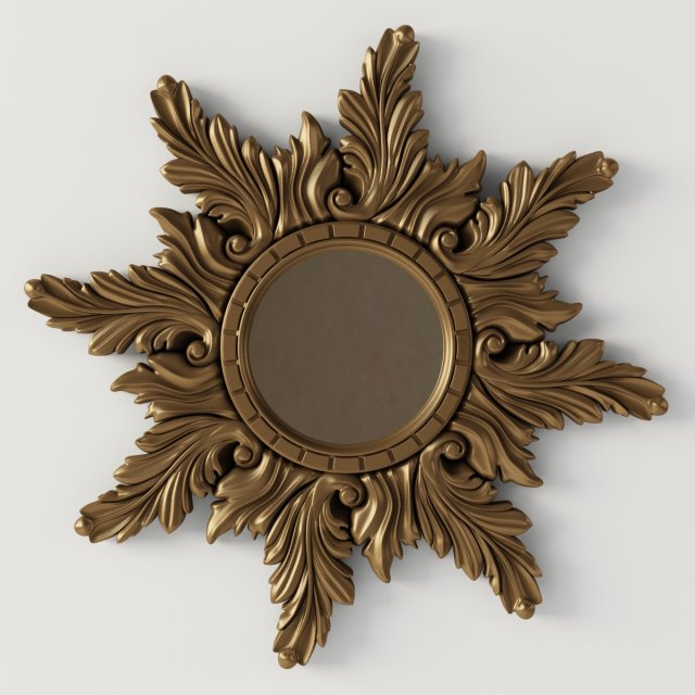 round mirror sun Modello 3D .c4d .max .obj .3ds .fbx .stl .blend 