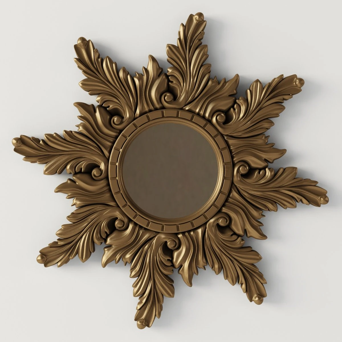 round mirror sun 3D Model .c4d .max .obj .3ds .fbx .stl .blend 