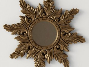 round mirror sun 3D मॉडल