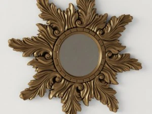 round mirror sun 3D Model