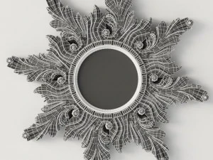 round mirror sun 3D Model