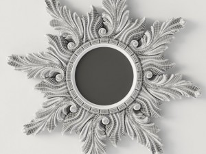 round mirror sun Modello 3D