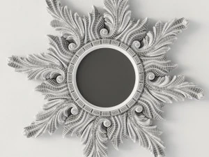round mirror sun 3D Model