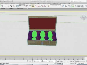 glazen beker in de doos 3D Model