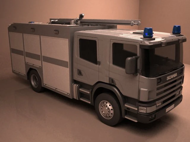 fire truck 3D Model .c4d .max .obj .3ds .fbx .stl .blend