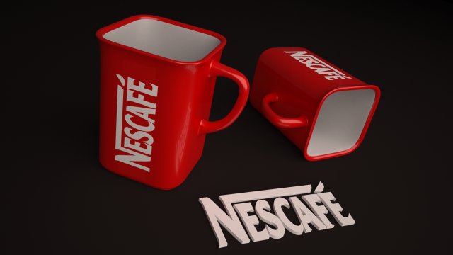 nescafe cup 3D Модель .c4d .max .obj .3ds .fbx .stl .blend