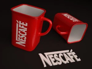 чашка Нескафе 3D Модель